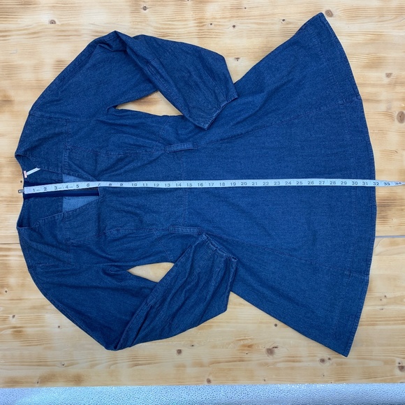 Free People Karmen Denim Tie Belt Mini Dress Sz XS - Picture 12 of 12
